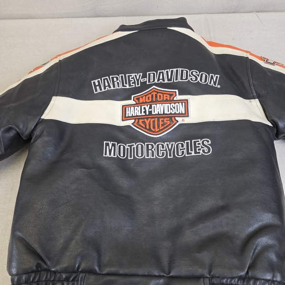 Vintage 90s Kids Harley Davidson Faux Leather Jacket Size 4t - Picture 8 of 11